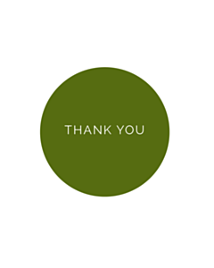 Green Thank You Stickers 40mm