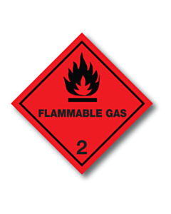 Flammable Gas 2 Labels
