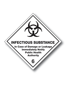 Infectious Substance 6 Labels