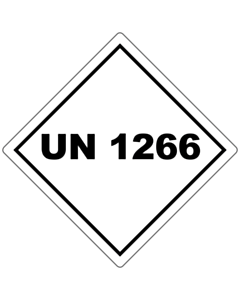 UN 1266 Labels 100x100mm