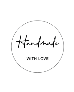 Handmade with Love Stickers 30mm