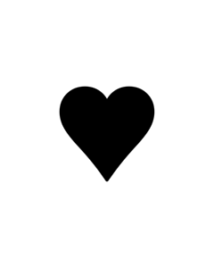 Black Heart Stickers 15x15mm