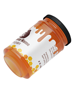 Personalised Clear 250g Honey Jar Wraparound Labels 225x60mm