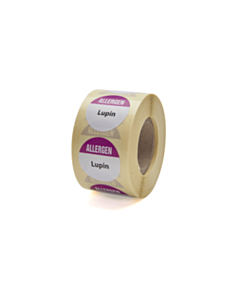 Allergen Lupin Labels 25mm Permanent
