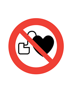 No Access for People with Active Implanted Cardiac Devices Labels
