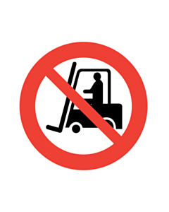 No Access for Forklift Trucks and Industrial Vehicles Labels