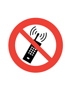 No Activated Mobile Phone Labels