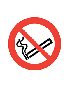 No Smoking Labels 100mm