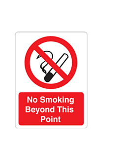 No Smoking Beyond This Point Stickers 75x100mm