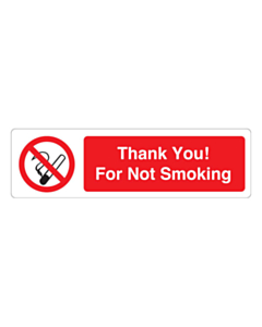 Thank You! For Not Smoking Labels (150x43mm)