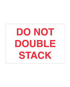 Red Do Not Double Stack Labels 150x100mm