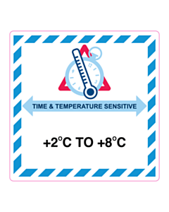 Time & Temperature Sensitive Shipment Labels 100x100mm
