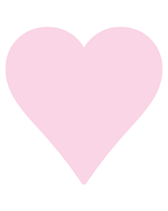 Pink Heart Stickers 43x43mm