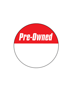 Blank Pre-Owned Price Stickers