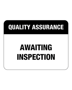 Quality Assurance Awaiting  Inspection Labels 43x33mm