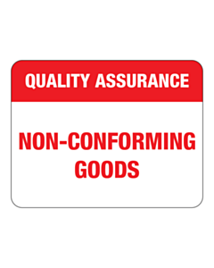 Quality Assurance Non-Conforming Goods Labels 43x33mm
