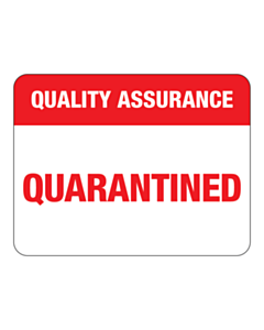 Quality Assurance Quarantined Labels 43x33mm
