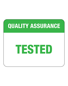 Quality Assurance Tested Labels 43x33mm