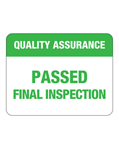 Quality Assurance Labels Passed Final Inspection 43x33mm