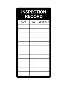 Inspection Record Labels 50x100mm