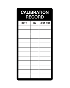 Calibration Record Labels 50x100mm