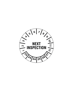 Next Inspection Stickers 25mm