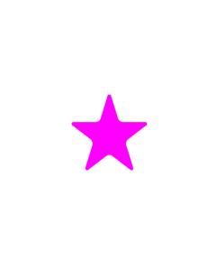 Fluorescent Pink Star Shaped Stickers 10mm