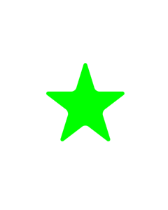 Fluorescent Green Star Shaped Stickers 20mm