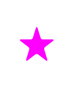 Fluorescent Pink Star Shaped Stickers 20mm