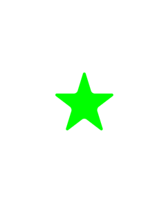 Fluorescent Green Star Shaped Stickers 10mm