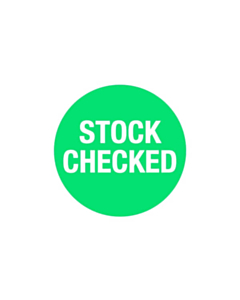 Green Stock Checked Labels 30mm