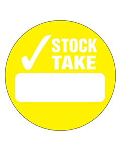 Yellow Stock Take Labels 50mm