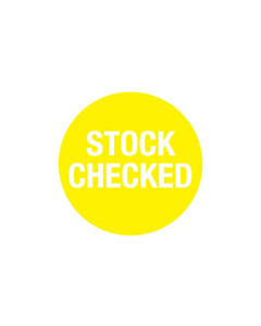 Yellow Stock Checked Labels 30mm