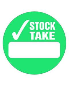 Green Stock Take Labels 50mm