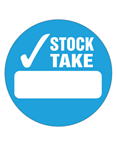 Blue Stock Take Labels 50mm