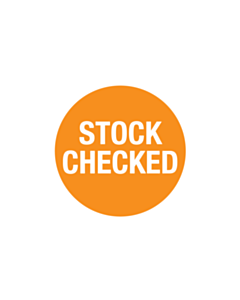 Orange Stock Checked Labels 30mm