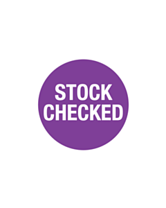 Purple Stock Checked Labels 30mm