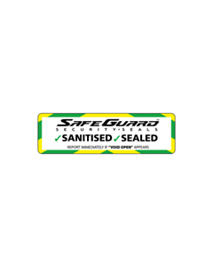 SafeGuard Sanitised / Sealed No Residue Seal Labels 80x25mm