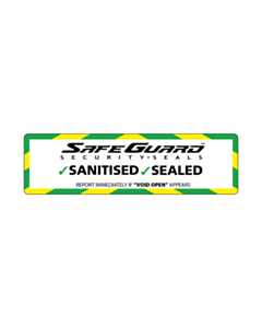 SafeGuard Sanitised / Sealed No Residue Seal Labels 125x35mm