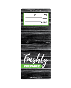 Freshly Prepared Takeaway Packaging Seal Labels 50x120mm