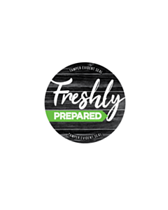 Freshly Prepared Takeaway Packaging Seal Labels 40mm