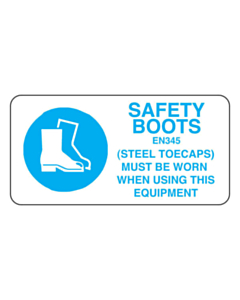 Safety Boots Must Be Worn Labels