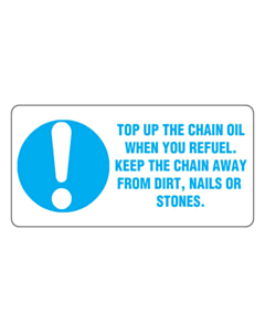 Top Up Chain Oil Labels