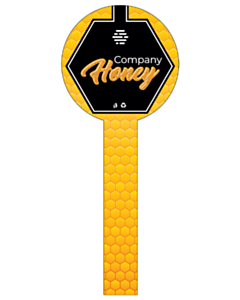 Personalised Yellow Honeycomb Jar Seal Labels