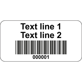 1000 Serial Bar code Sequential Consecutive Number Labels Code 128 