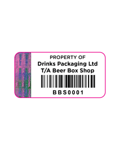 Beer Box Shop Tamper Evident Asset Labels