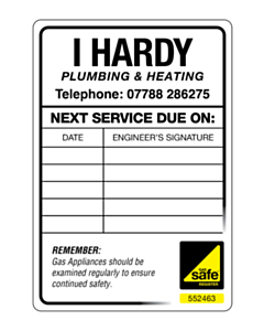 I Hardy Plumbing & Heating Gas Safe Next Service