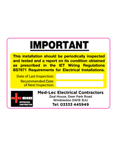 Med-Lec Electrical Contractors Periodic Inspection