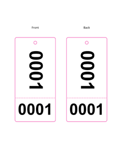 Double Sided Cloakroom Tags 1-2000