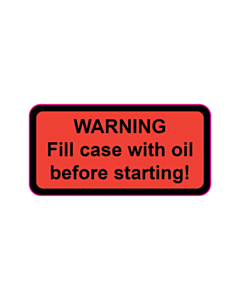 Dynamic Pump Services Ltd Oil Warning Label